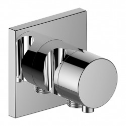 Keuco Ixmo - Dvoucestný přepínací ventil se čtvercovou rozetou napojením hadice a držákem sprchy, chrom 59556011202
